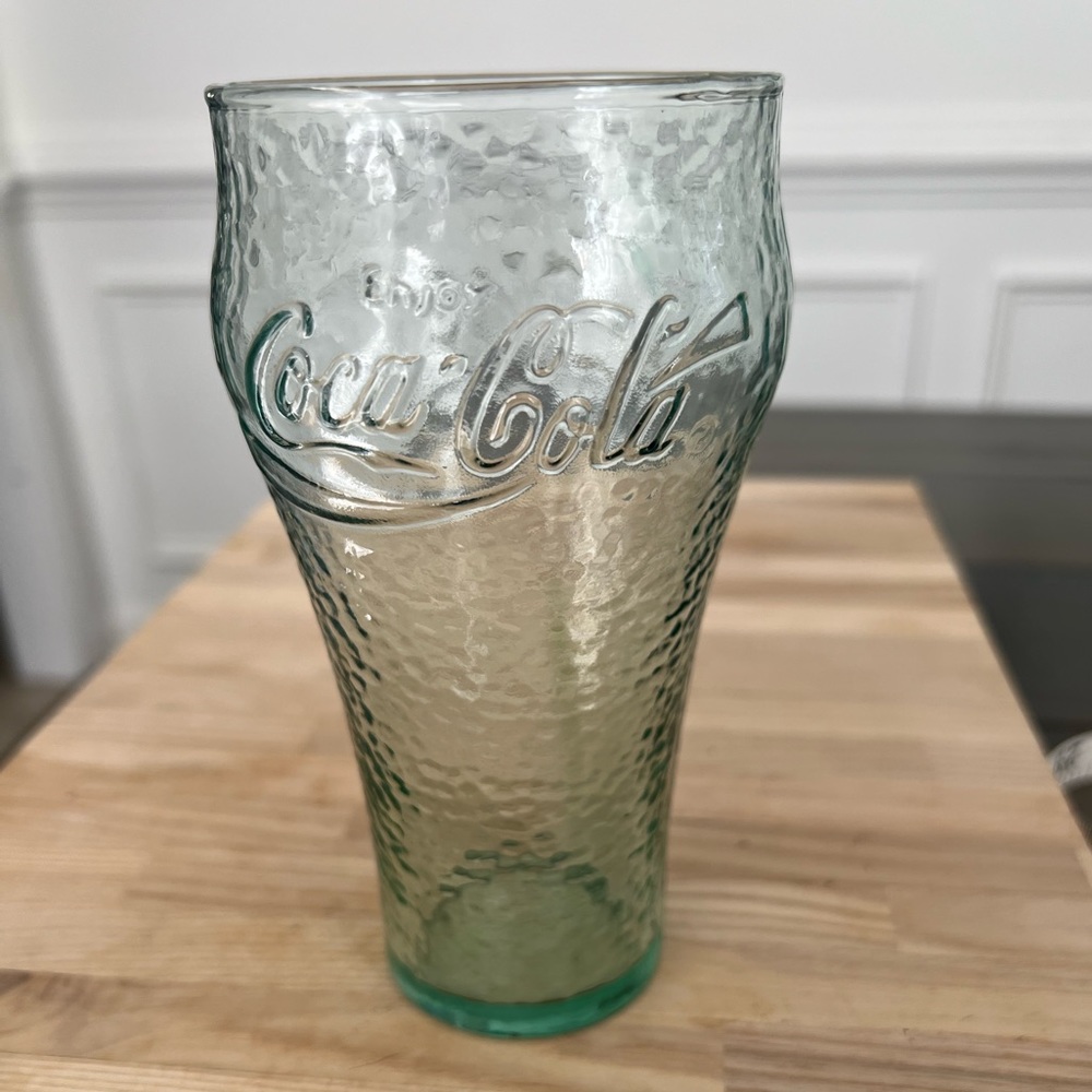 Coca-Cola Vintage Wavy Glass Beautiful Texture 6” Tall Vintage Glass